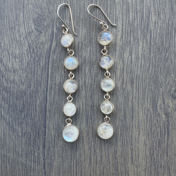 None Jewelry - Sterling silver and moonstone earrings